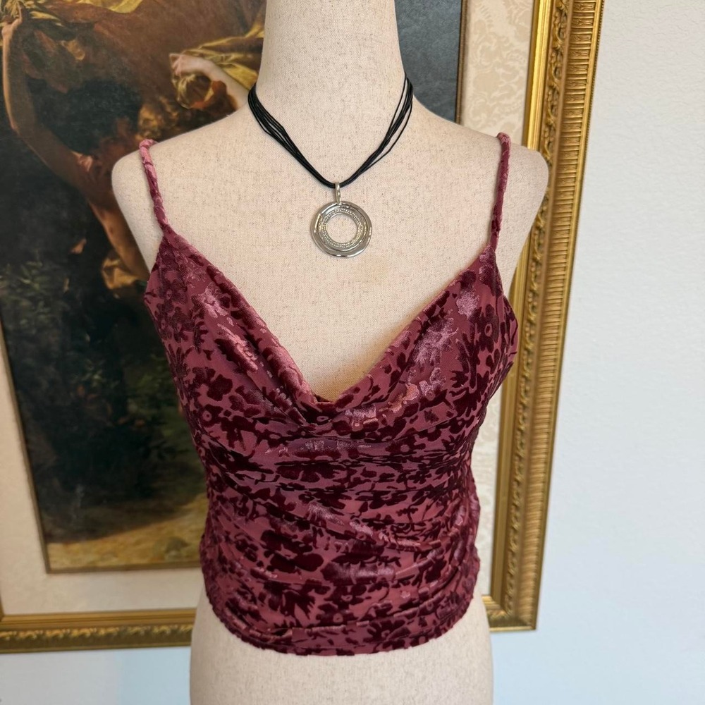 Velvet Fairy Top with Draped Neck Detail